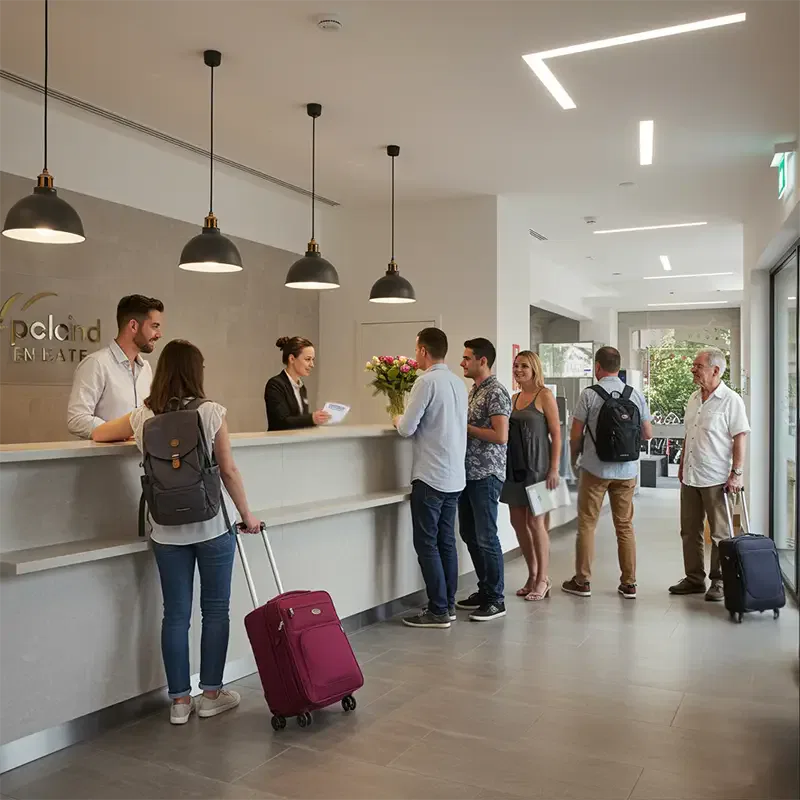 accoglienza con gestione manuale