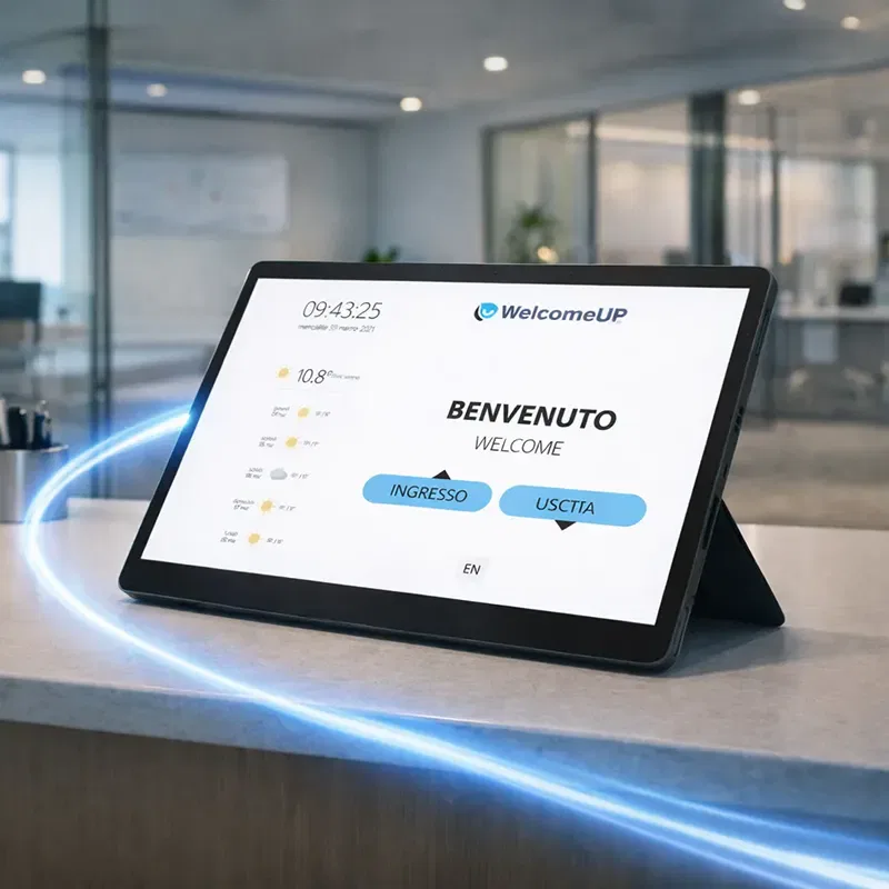 tablet reception controllo accessi